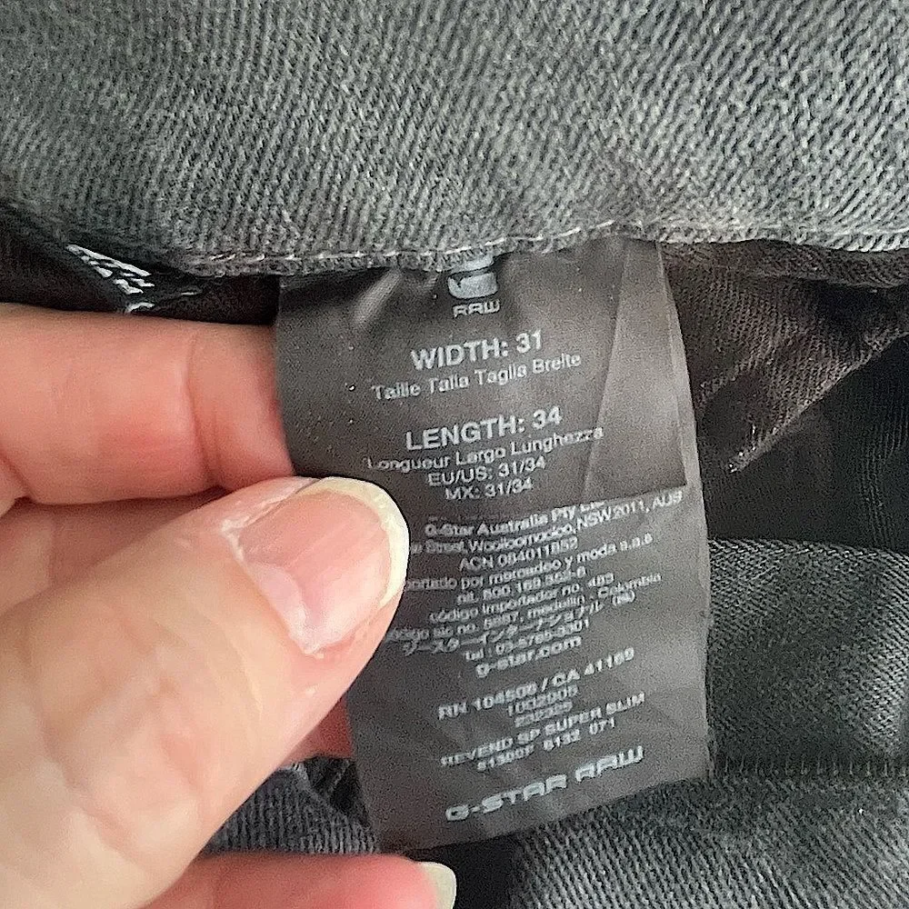 31x29 G-Star Raw Revend Super Slim Jeans Accel Grey